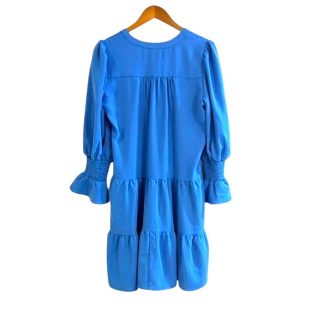 Pomander Place Tuckernuck Kenzo Crepe Dress L Capri Blue - Picture 4 of 6